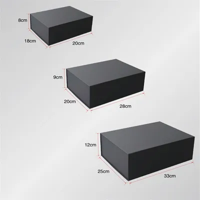 Immagine prodotto di INF Set di 2 scatole regalo con chiusura magnetica Nero L