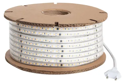 Produktbild von LED-Streifenrolle Dimmbar 220V SMD Selbstgleichrichtend 120 LED/m 50m 10W/m 1000lm/m Breite 12mm Schnitt 10cm IP65 6000K Kaltweiß