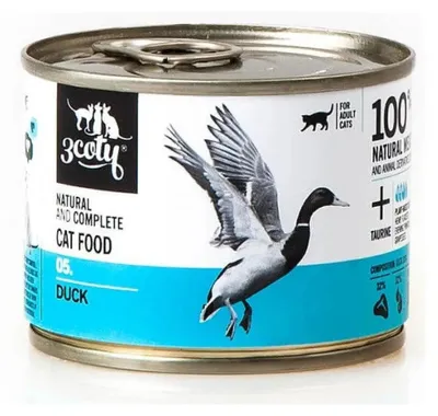 Image de 3COTY 180. Canard - nourriture humide pour chats - 180 g