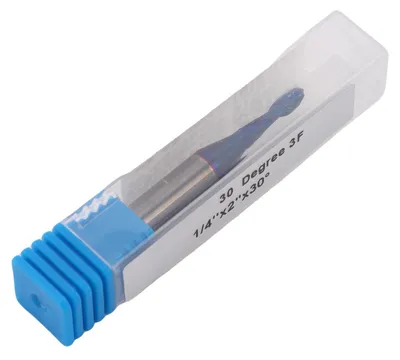 Produktbild von Kugelkopf-Schaftfräser, 2 Schneiden, 1/4-Zoll-Schaft, 1/2-Zoll-Schnittlänge, 1/8-Zoll-Schnittdurchmesser, Nasenschneider