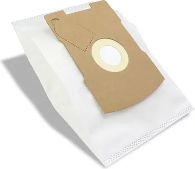 A vacuum cleaner bag is shown on a white background.