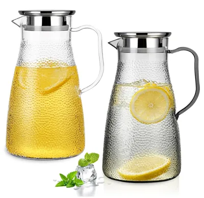 Image de Carafe à eau avec couvercle, lot de 2