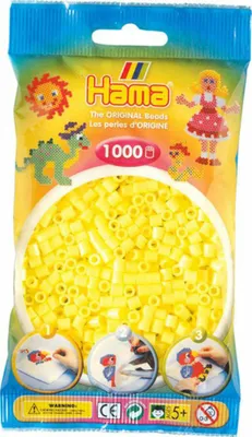 Produktbild von HAMA-Perlen Pastellgelb 1000Stück, 1Beutel