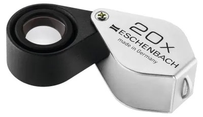 Produktbild von Lupe Vergrößerungsglas Lupe - 20-fach - Metall - 17 mm - Schwarz - Achromatische Linse für Details
