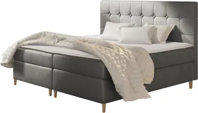 Produktbild von MIRJAN24 Boxspringbett Avanti, Doppelbett mit zwei Bettkästen, Ehebett mit Matratze (Farbe: Magic Velvet 2217, Größe: 200x200 cm)