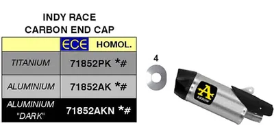 Immagine prodotto di Marmitta slip-on ARROW indy race alluminio con fondello carby per Yamaha Mt-10