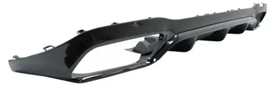Productafbeelding van Diffusor voor de bumpers, luchtverdeelplaat voor Mercedes E-klasse W213 Sport Line, modeljaren 2016-2019, E63-design, glanzend zwart.