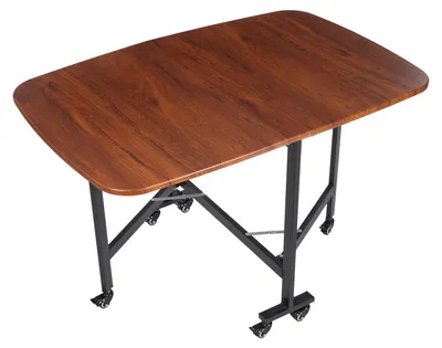 Image de Table pliante sur roulettes - Pour 4 personnes, 120 x 80 cm