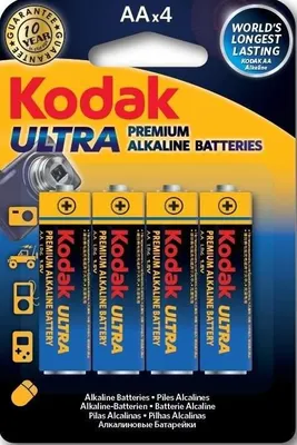 Produktbild von Kodak Ultra Premium Mignon Batterie (AA), 4 Stück, Einwegbatterie, AA, Alkali, 1,5 V, 4 Stück(e), Cd (cadmium), Hg (Quecksilber)