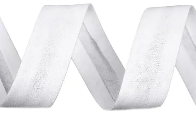 3m Baumwoll-Schrägband 20mm weiß