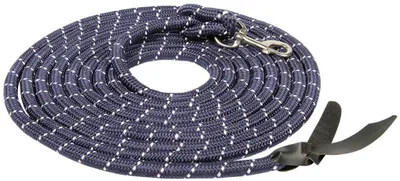 Produktbild von Harry`s Horse Anbindestrick Bodenarbeitsseil mit Karabiner 6,8 m lang dunkelblau/weiß