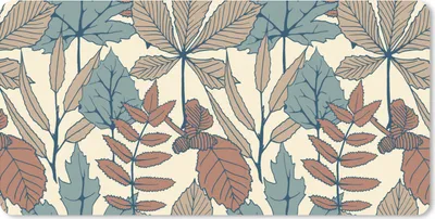 Produktbild von MuchoWow® Schreibtischunterlage Herbst - Muster - Laub 80x40 cm - XXL Mauspad - Gaming Mauspad