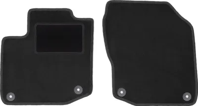 Produktbild von Velours-Fußmatten Vorne passend für Honda Civic IX (Schrägheck, Bj. 2012-) –  schwarz, passgenau, mit Befestigungen set 2 Stk. - STANDARD
