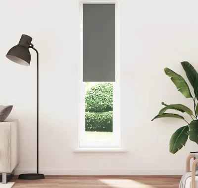 Produktbild von Verdunkelungsrollo Grau 40x210 cm Stoffbreite 35,7 cm Polyester, Rollos DesignMöbel
