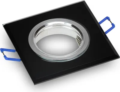 Obrázok produktu pre LED vstavané reflektory RIK.9 vstavané reflektory vstavaný rám štvorcové sklo čierne zrkadlo extra ploché