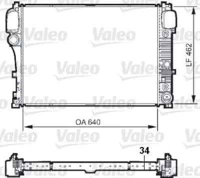Produktbild von VALEO 735298 Kühler Wasserkühler Motorkühler passend für MERCEDES-BENZ S-Klasse Limousine (W221) S-Klasse Coupe (C216)