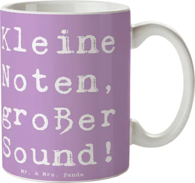 Produktbild von Mr. & Mrs. Panda Kaffeetasse Spruch Bassklarinette Sound - Lavendeltraum - Geschenk, Humor, Musiker, Musikgenres, Musik, schöne tasse, Lernen, kaffeebecher keramik