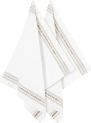 Produktbild von küchentuch 65x70 cm Baumwolle/Leinen weiß/hellbraun 2 Stück