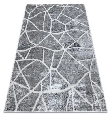 Zdjęcie produktu dla Dywan MEFE nowoczesny 2783 Marmur - Strukturalny, dwa poziomy runa ciemno szary 80x150 cm