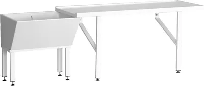 Imagen del producto de Sistema de limpieza KWC AR para fregaderos, modelos SIRIUS y MIRANIT, dimensiones: 2300 x 805 x 650 mm, placa de montaje: 1600 mm