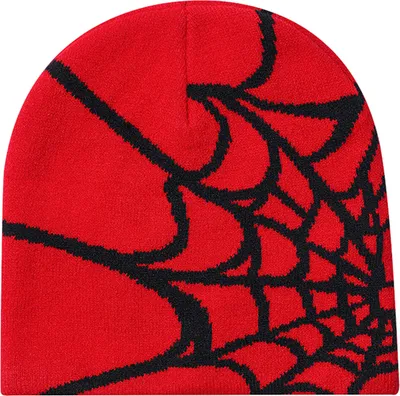 Produktbild von Uni-Wintermütze mit Spinnennetz, Jacquard-Strickkuppel, elastische Kontrastfarbe, randlose Kappe für kaltes Wetter, Cosplay, Clubparty, Kopfbedeckung
