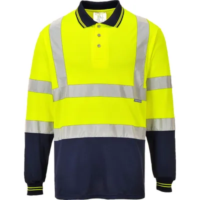 Obrázok produktu pre Portwest S279 Dvojfarebná polokošeľa s dlhým rukávom Yellow/Navy Veľkosť L