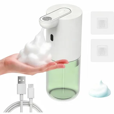 Produktbild von Automatischer Schaumseifenspender mit Sensor Infrarot, 400ml, 4 einstellbare Stufen, Elektrischer Seifenspender,Type-C Aufladung, IPX5 Wasserdicht