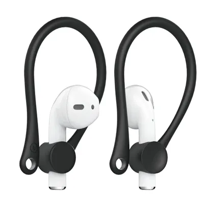 Produktbild von Paar Ohrbügel für Apple AirPods 1, 2, 3 und Pro, AirPods-Ohrbügel zum Laufen, Joggen, Radfahren, Fitnessstudio, Schwarz