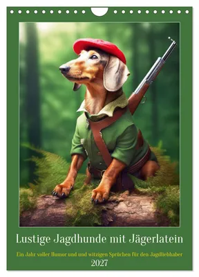 Produktbild von Lustige Jagdhunde mit Jägerlatein (Wandkalender 2027 DIN A4 hoch), CALVENDO Monatskalender