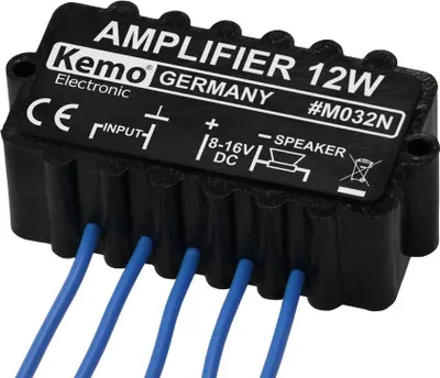 Produktbild von Kemo-Electronic M032N Amplificatore mono Componente sfuso 6 V/DC, 9 V/DC, 12 V/DC, 16 V/DC 12 W 4?