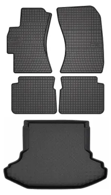Obrázek produktu pro Gumové autokoberce SolidPRO + vana kufru pro: Subaru Legacy V 2009- sedan 5 ks