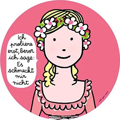 Produktbild von Prinz und Prinzessin PC951EDE Dessertteller "Ich probiere erst, bevor ich"