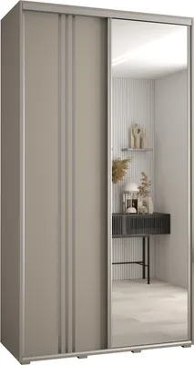 Produktbild von Kryspol Dakota 7 Schrank, zwei Türen - 235,2x140x60cm - Kaschmir Silber