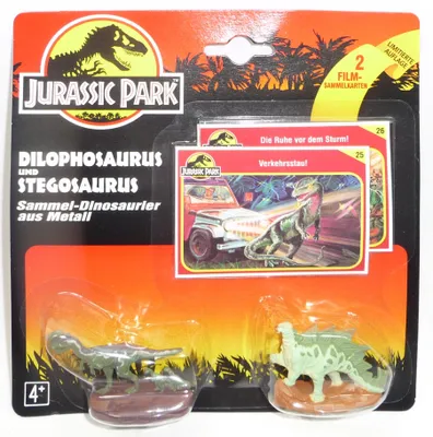 Produktbild von Dinosaurier Metallfiguren Dilophosaurus u. Stegosaurus Jurassic Park Kenner 1993