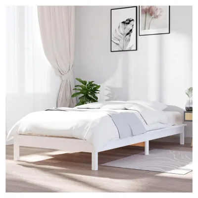 Produktbild von Bettgestell 90x200 cm in Weiß aus Massivholz