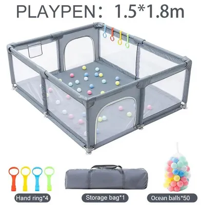 Immagine prodotto di Recinto per bambini - Cancello di sicurezza per bambini - 150 x 180 cm - Con accessori - Per uso interno