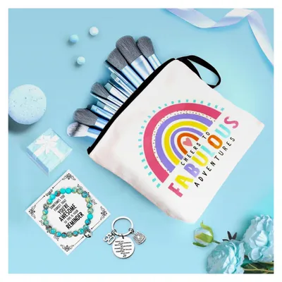 Produktbild von Geschenke zum 50. Geburtstag für Frauen, Glückliche Geschenke für Freunde, Mütter, Ehefrauen, Schwestern, Kolleginnen, Trinkbecher-Geschenkset für 50-jährige Frauen