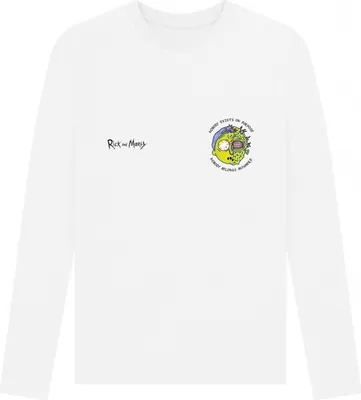 Image de Rick And Morty - "Nobody Exists" T-shirt unie pour homme/femme, manches longues PN1671 (XXL) (Blanc)