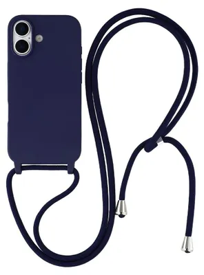 Produktbild von iPhone 17 Hülle - Coverup Silikon Back Cover mit Handykette - Blau