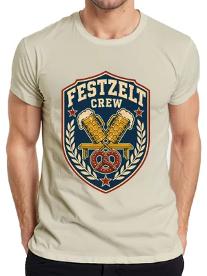 Imagen del producto de Equipo de la carpa de celebraciones, cerveza, , feria popular, fiesta, pantalones de cuero, vestido tradicional, camiseta para hombre, color natural, talla 3XL