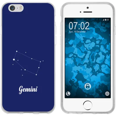 Produktbild von PhoneNatic Case kompatibel mit Apple iPhone 6 Plus / 6s Plus Silikon-Hülle SternzeichenGemini M12