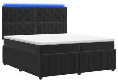 Immagine prodotto di vidaXL LED letto a molle con materasso nero 200 x 200 cm in velluto