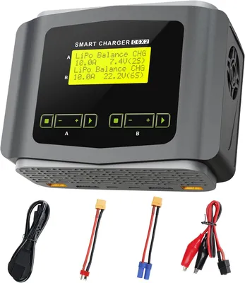 Produktbild von LiPo-Ladegerät Duo – RC-Ladegerät – Akkuladegerät – Balanceladegerät – LiPo-Ladegerät – Zweikanalig