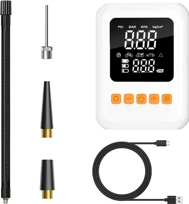 Obrázek produktu pro INF Mini přenosný bezdrátový hustič pneumatik s digitálním manometrem