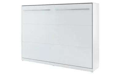 Produktbild von MIRJAN24 Schrankbett Concept Pro CP-04 Horizontal, Wandklappbett inkl. Lattenrost, Schrank mit Klappbett (140x200 cm, Weiß Matt / Weiß Matt)