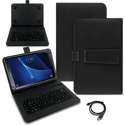 Produktbild von Schutzhülle Tastatur Samsung Galaxy Tab A 10.1 2016 Tablet Hülle Bluetooth CaseFarben:Schwarz