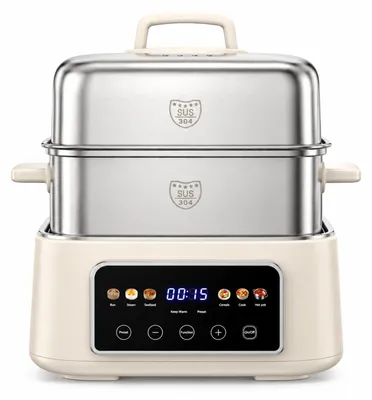 Dampfgarer 12,5 l Edelstahl 304, 6 Programme, Timer