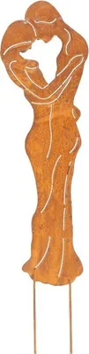 Produktbild von Metallfigur Gartenstecker Liebespaar Rost Deko Garten, ca. 120 x 30 cm