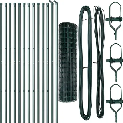 Produktbild von Möbel Euro Zaun Set von 2 Grün Verzinkter Stahl Groß Langlebig - Metallzäune 3350357