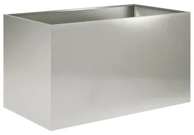 Immagine prodotto di vidaXL Vaso da giardino in acciaio inossidabile, argento, 100 x 50 x 50 cm
